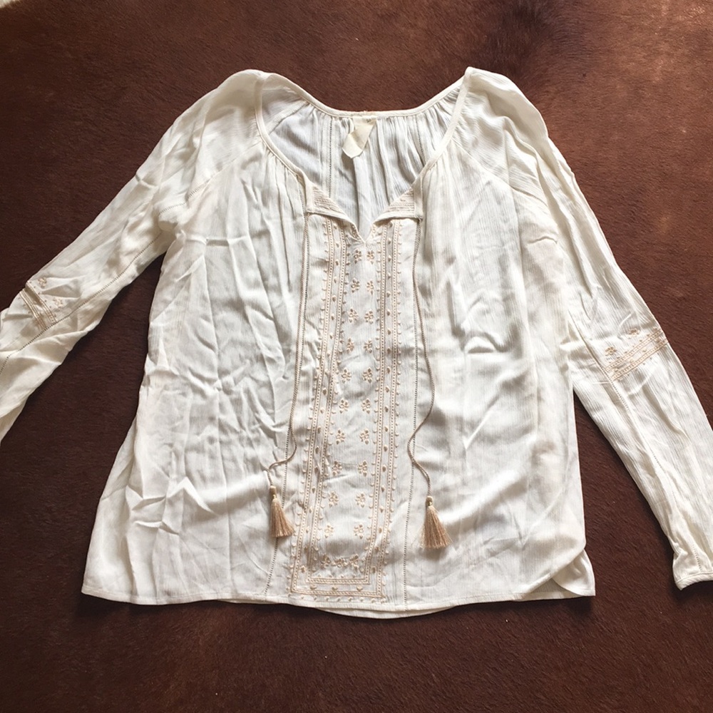 Embroidered Boho Top